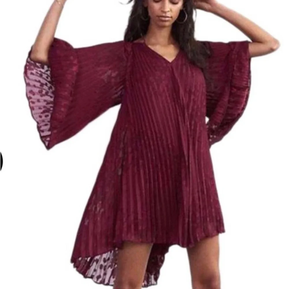 ANTHROPOLOGIE Toulon Pleated Mini Dress - Picture 2 of 6